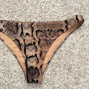 H&M Tan and Black Snakeskin Bikini Bottoms
